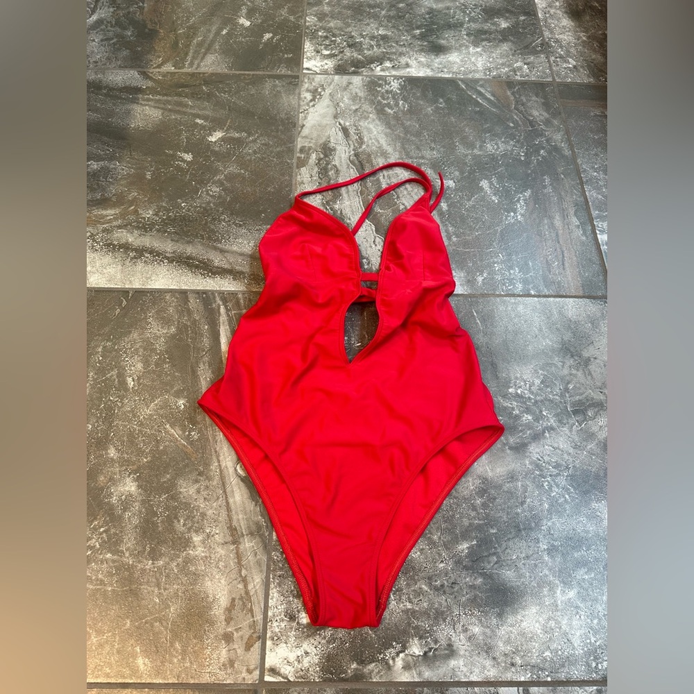 Abercrombie & Fitch Red One-Piece Swimsuit